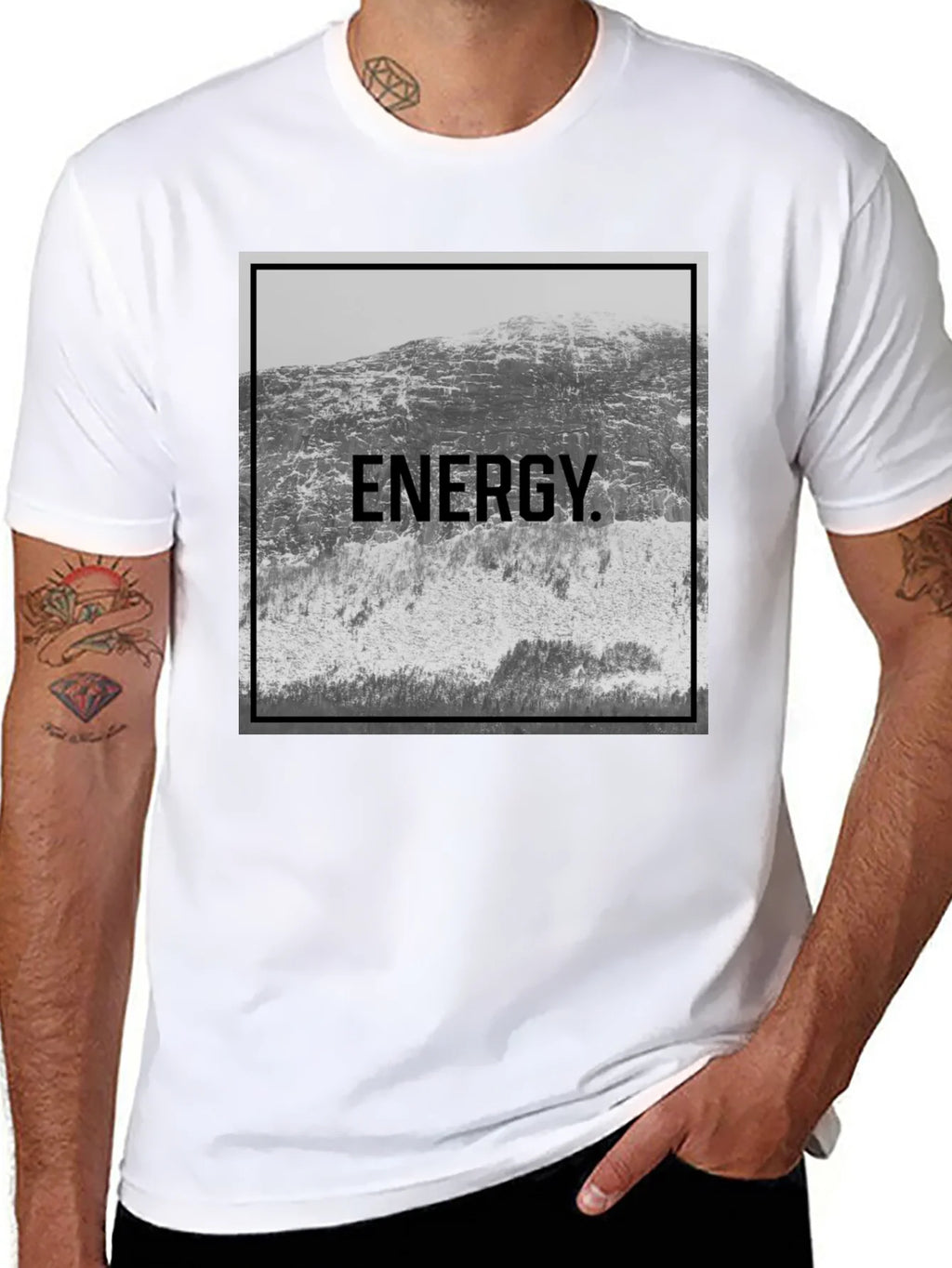 Energy Mountain Graphic Tee - Black product image 7