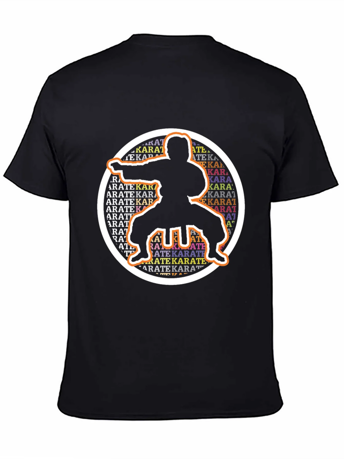 Karate Silhouette Graphic Tee - Black product image 1