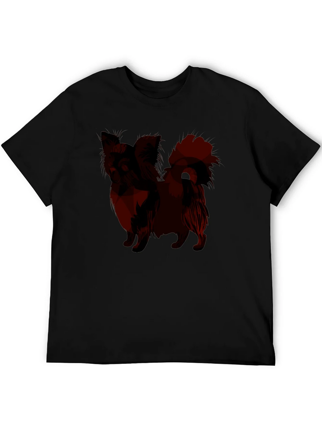 Mens Black T-Shirt with Dog Graphic product image 5