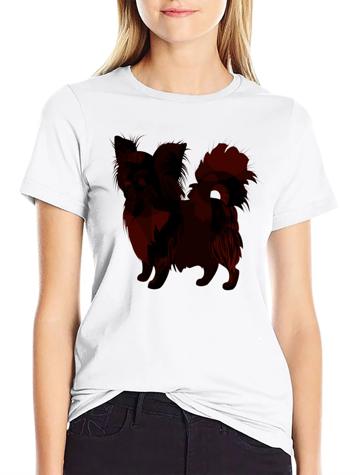 Mens Black T-Shirt with Dog Graphic product image 8