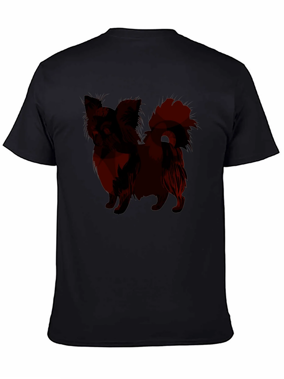 Mens Black T-Shirt with Dog Graphic product image 4