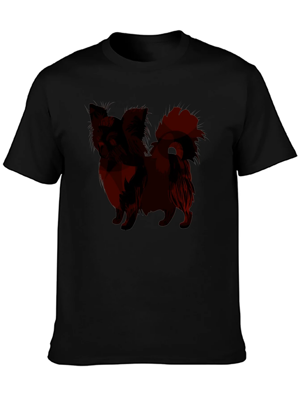 Mens Black T-Shirt with Dog Graphic product image 3