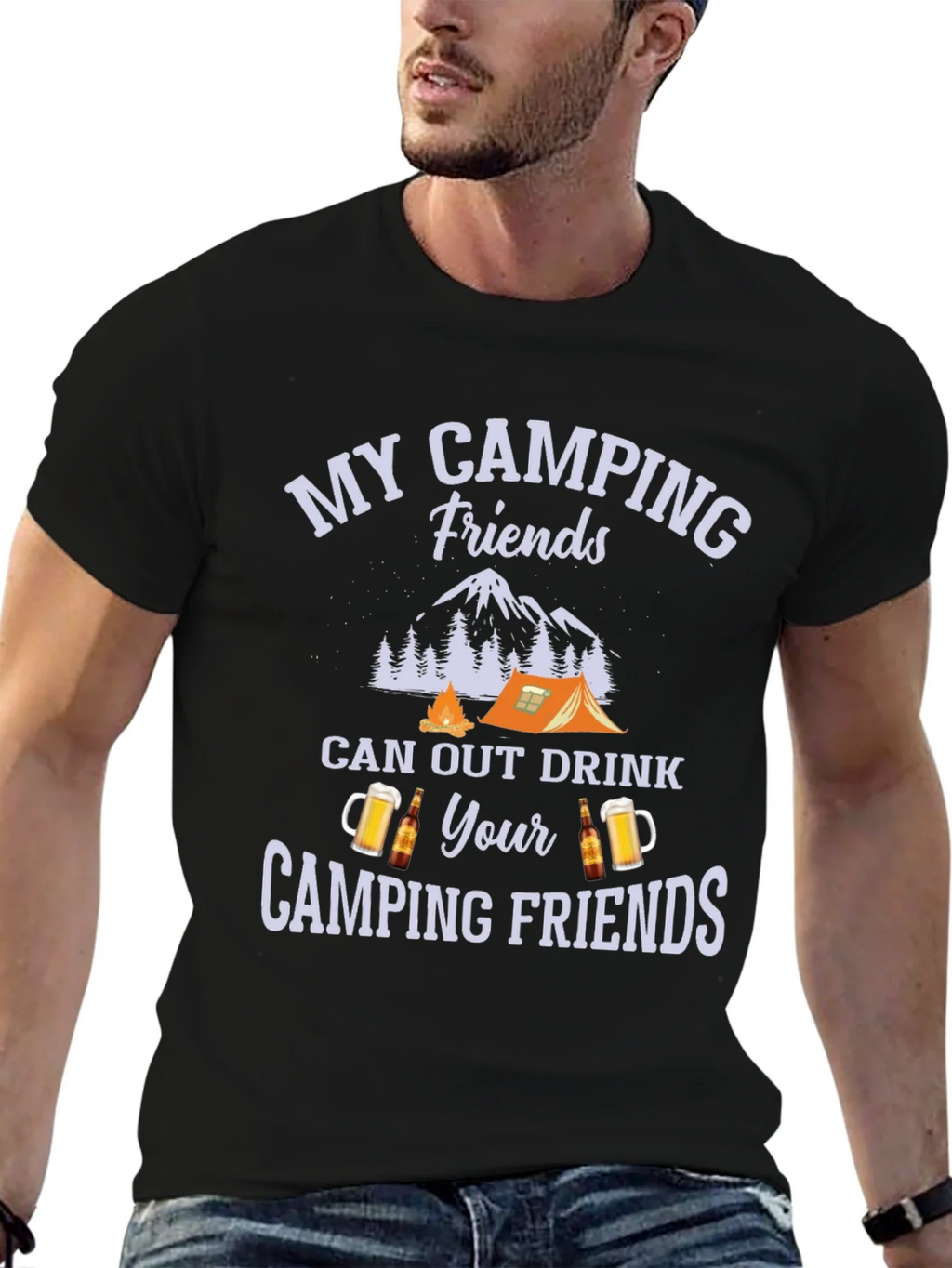 Camping Friends Drink Out T-Shirt product image 6