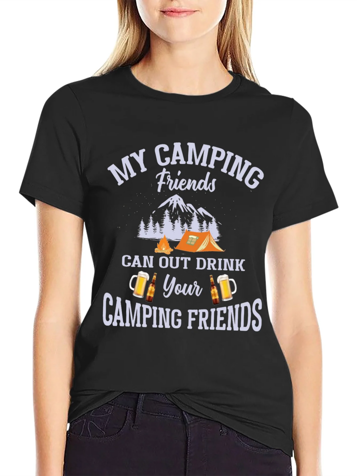 Camping Friends Drink Out T-Shirt product image 2