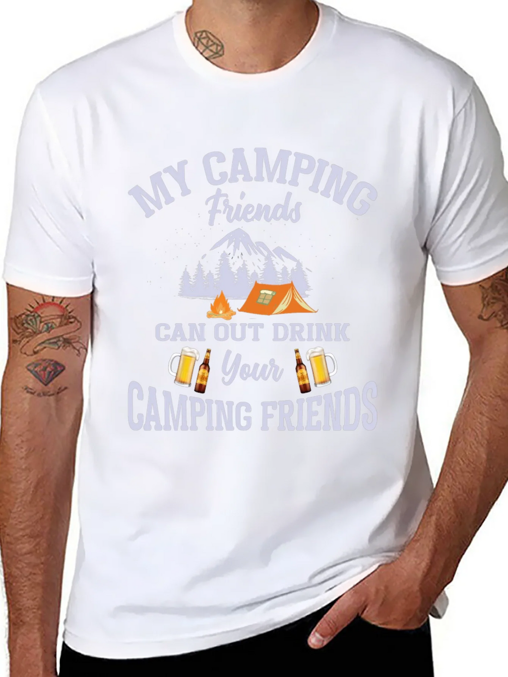 Camping Friends Drink Out T-Shirt product image 7