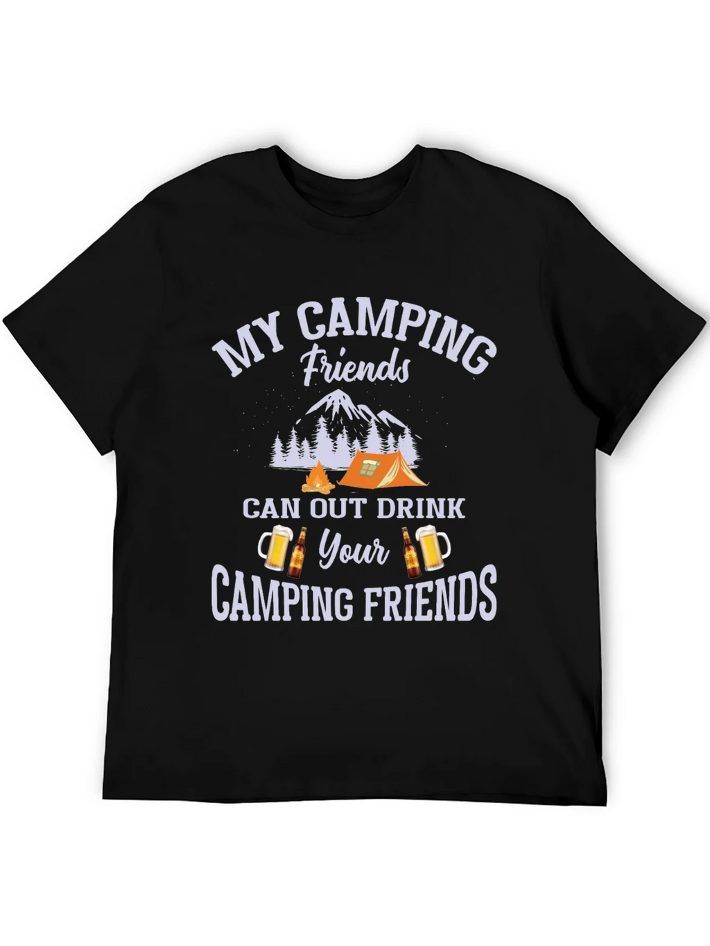 Camping Friends Drink Out T-Shirt product image 5
