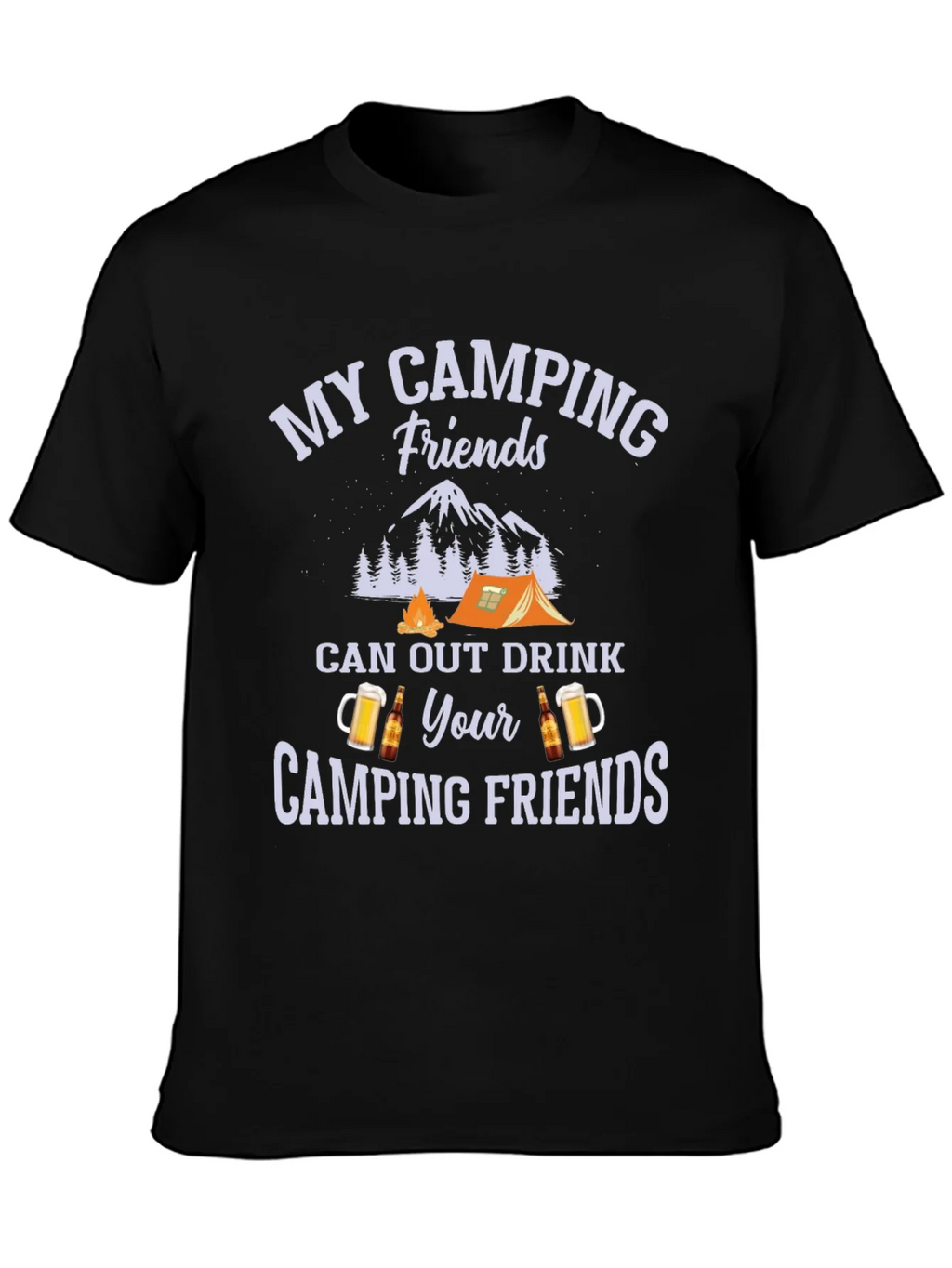 Camping Friends Drink Out T-Shirt product image 3