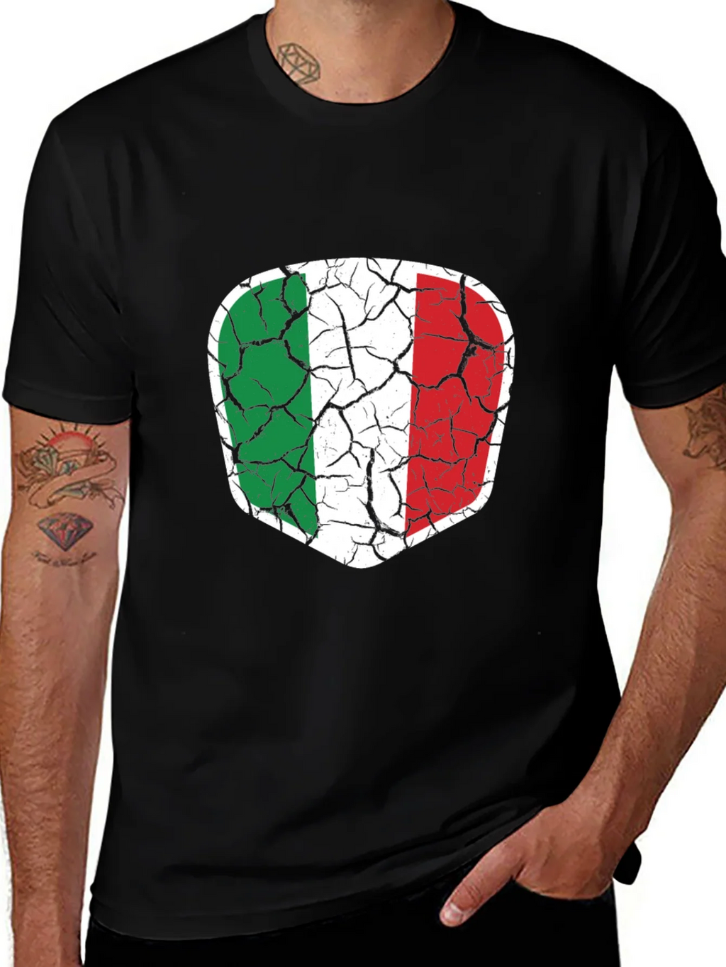 Italy Flag Distressed T-Shirt - Italian Pride Tee product image 1