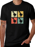 Retro Goose Pop Art Black T-Shirt product image 1