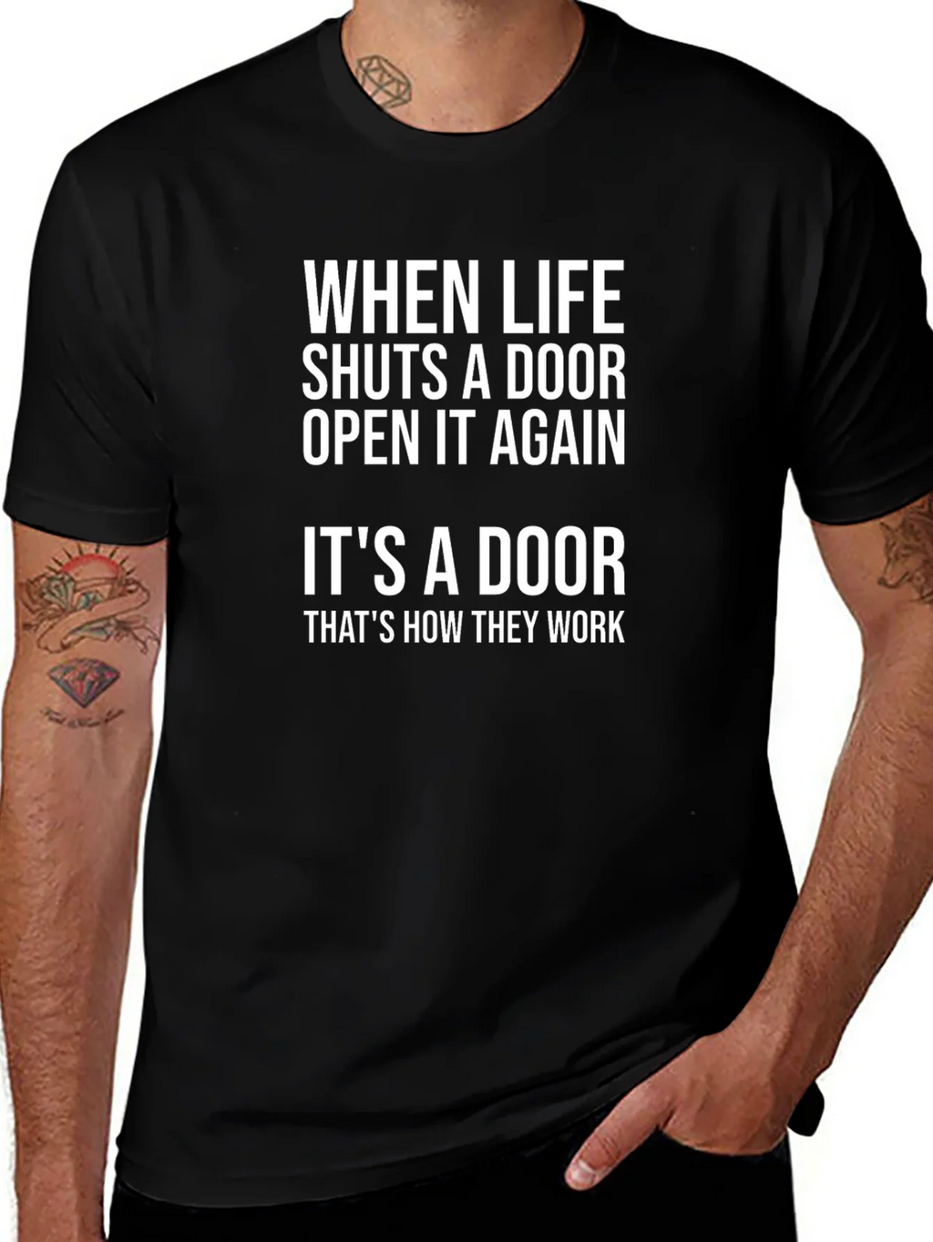 Humorous Its a Door Graphic T-Shirt product image 1