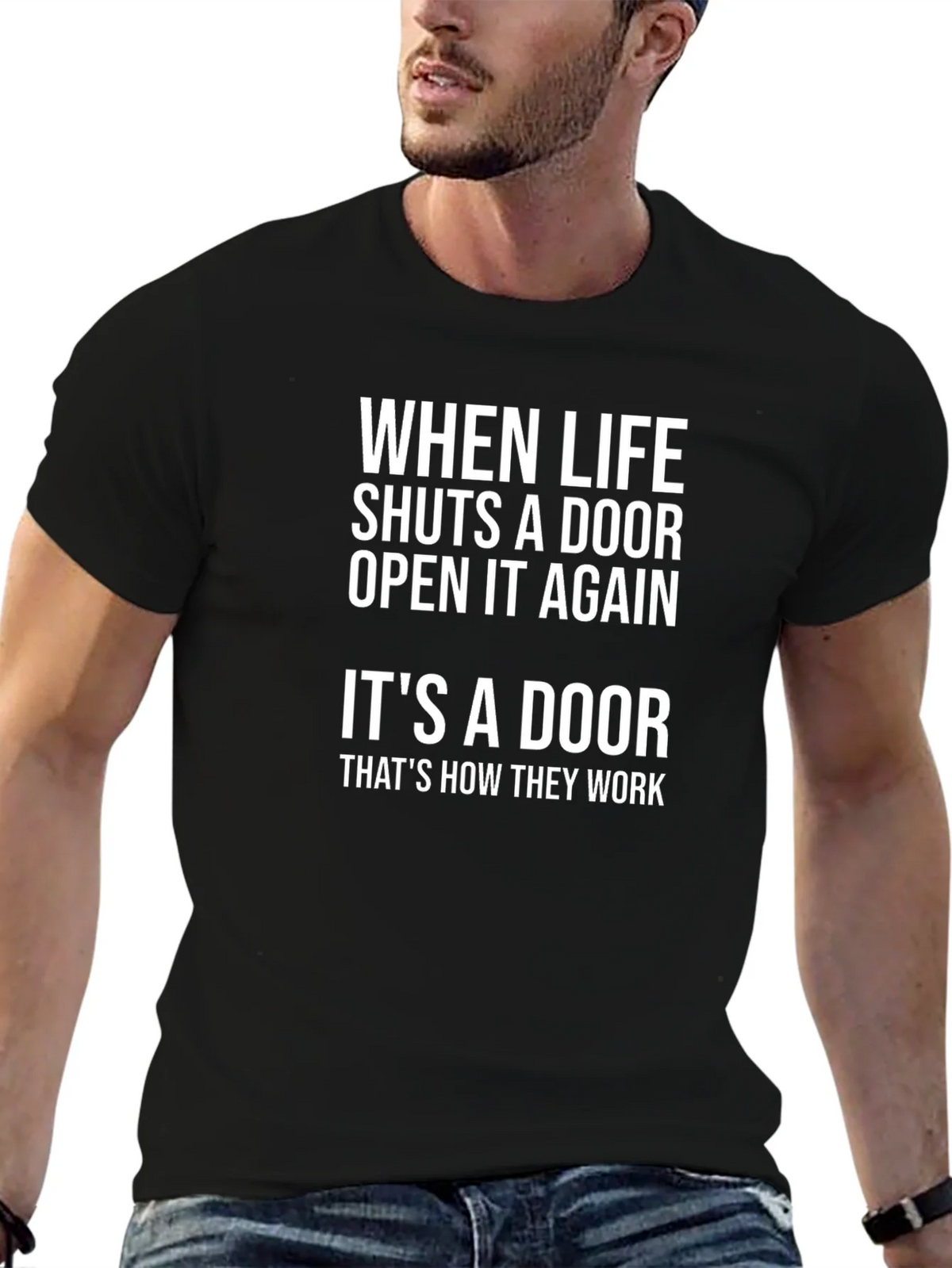 Humorous Its a Door Graphic T-Shirt product image 6