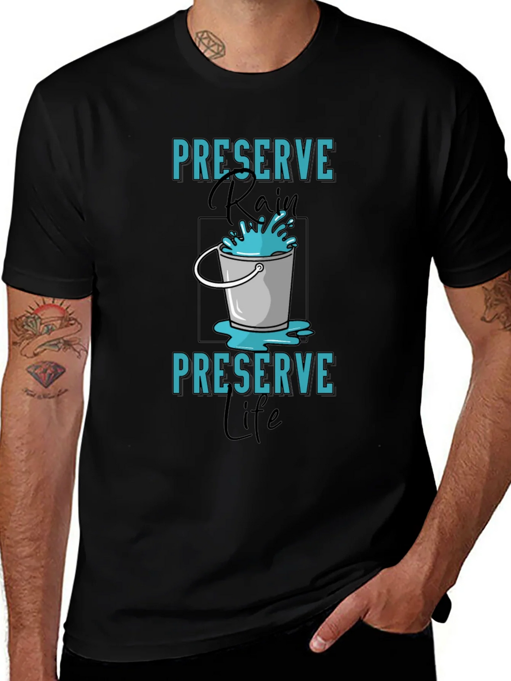 Preserve Rain T-Shirt - Environmental Awareness Tee product image 1
