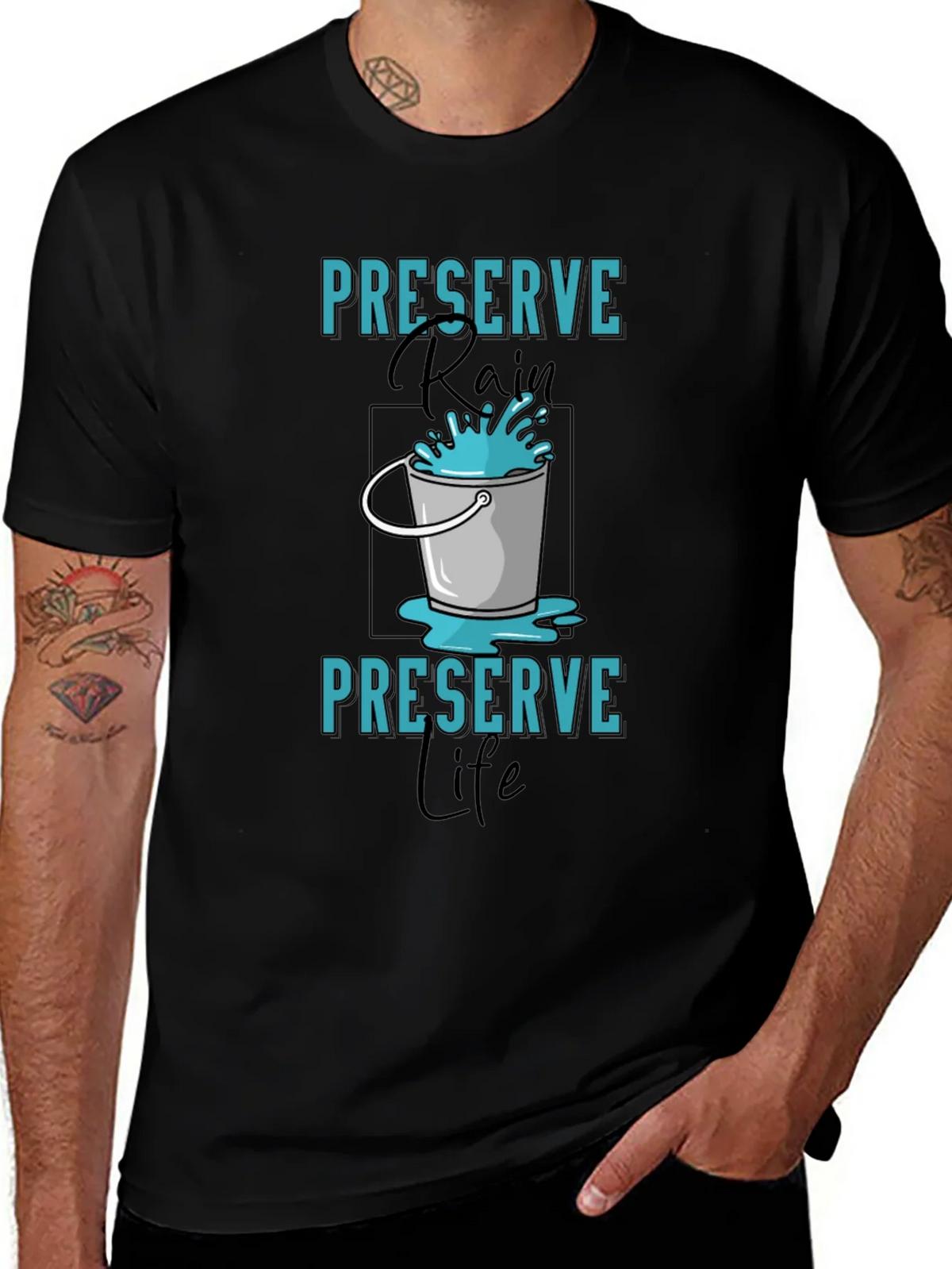 Preserve Rain T-Shirt - Environmental Awareness Tee product image 1