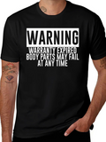 Warning: Warranty Expired Funny Graphic Tee product image 1