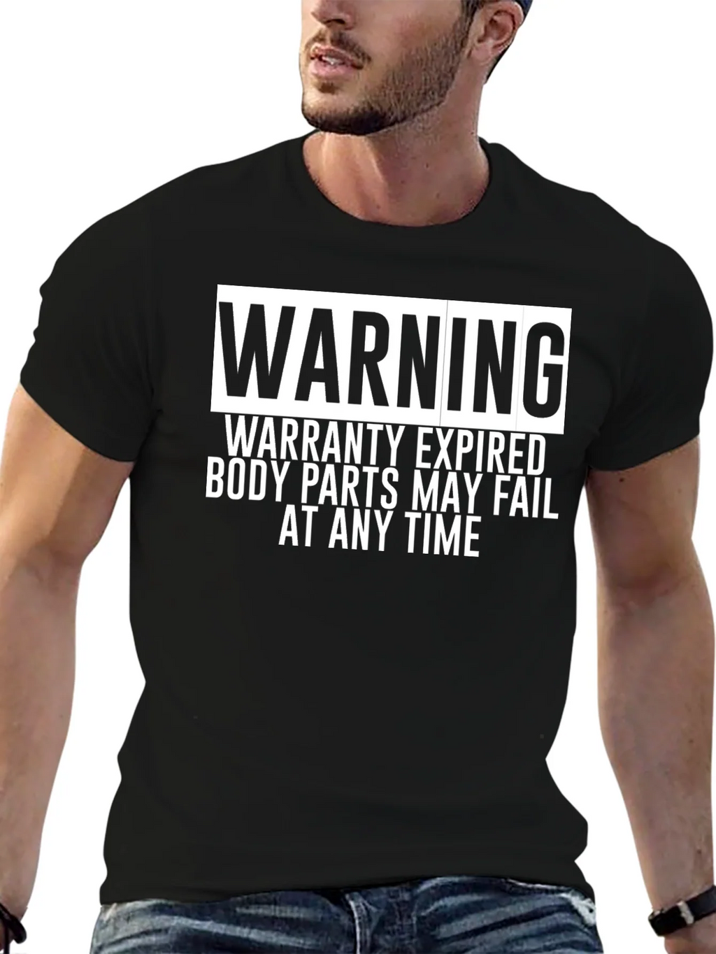 Warning: Warranty Expired Funny Graphic Tee product image 6