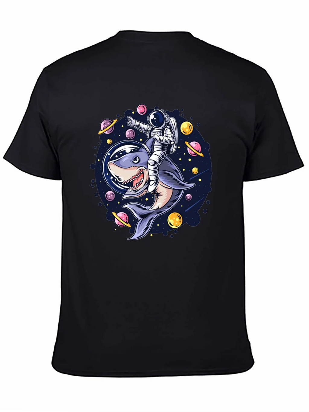 Astronaut Shark Rider Graphic Tee product image 4