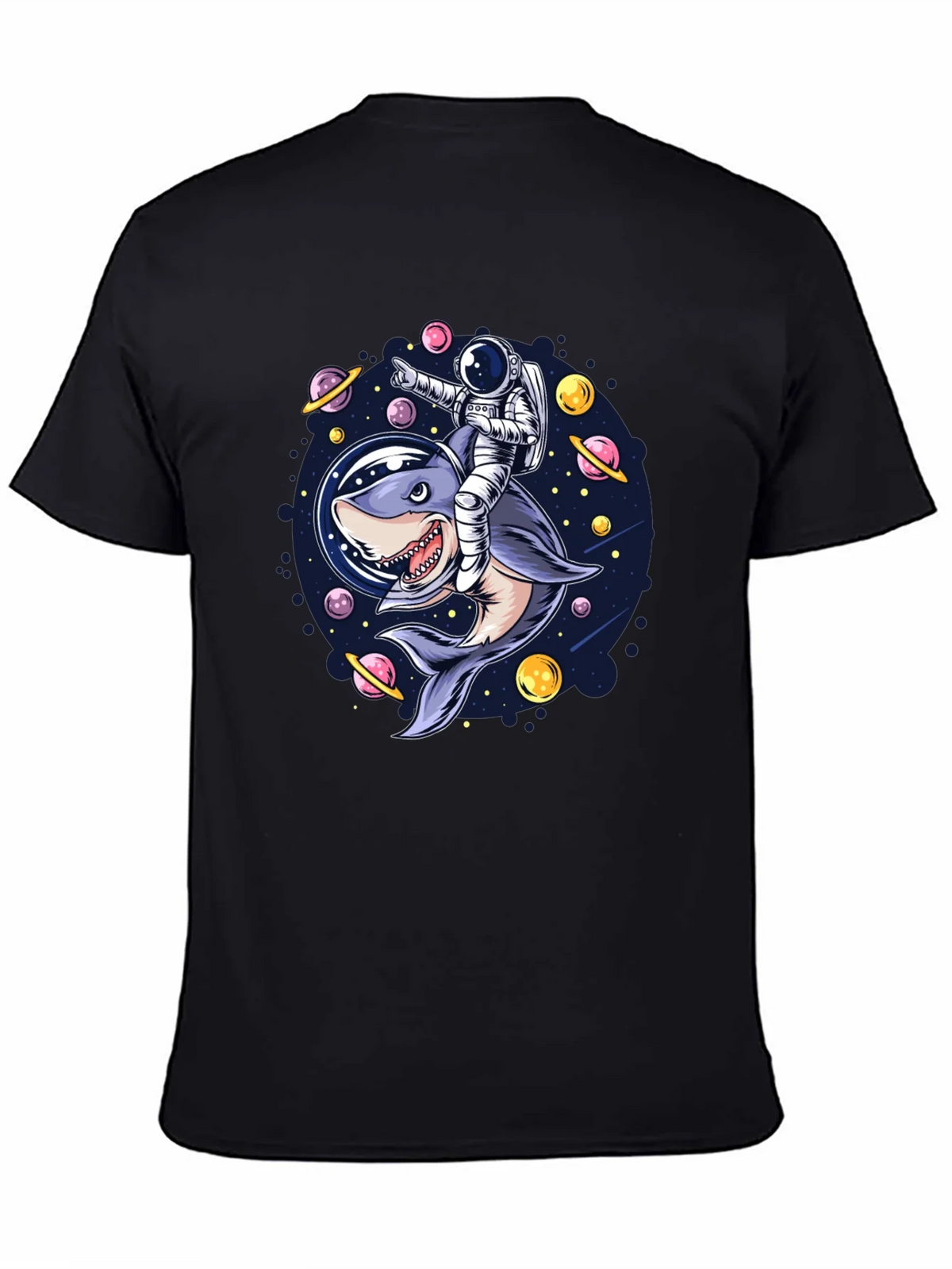 Astronaut Shark Rider Graphic Tee product image 4