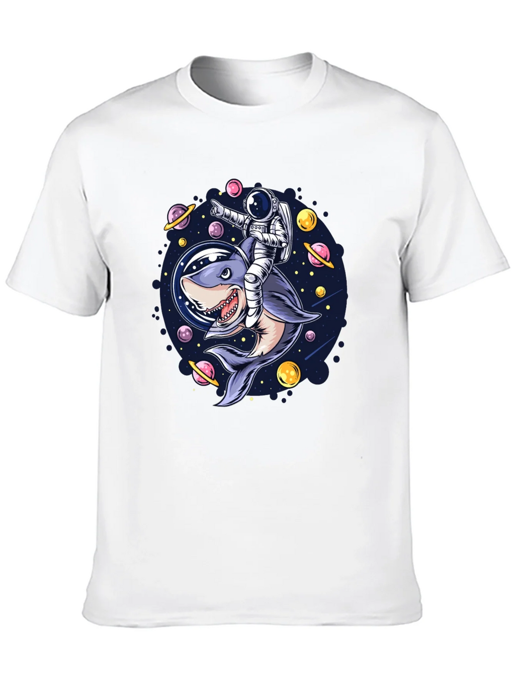 Astronaut Shark Rider Graphic Tee product image 9