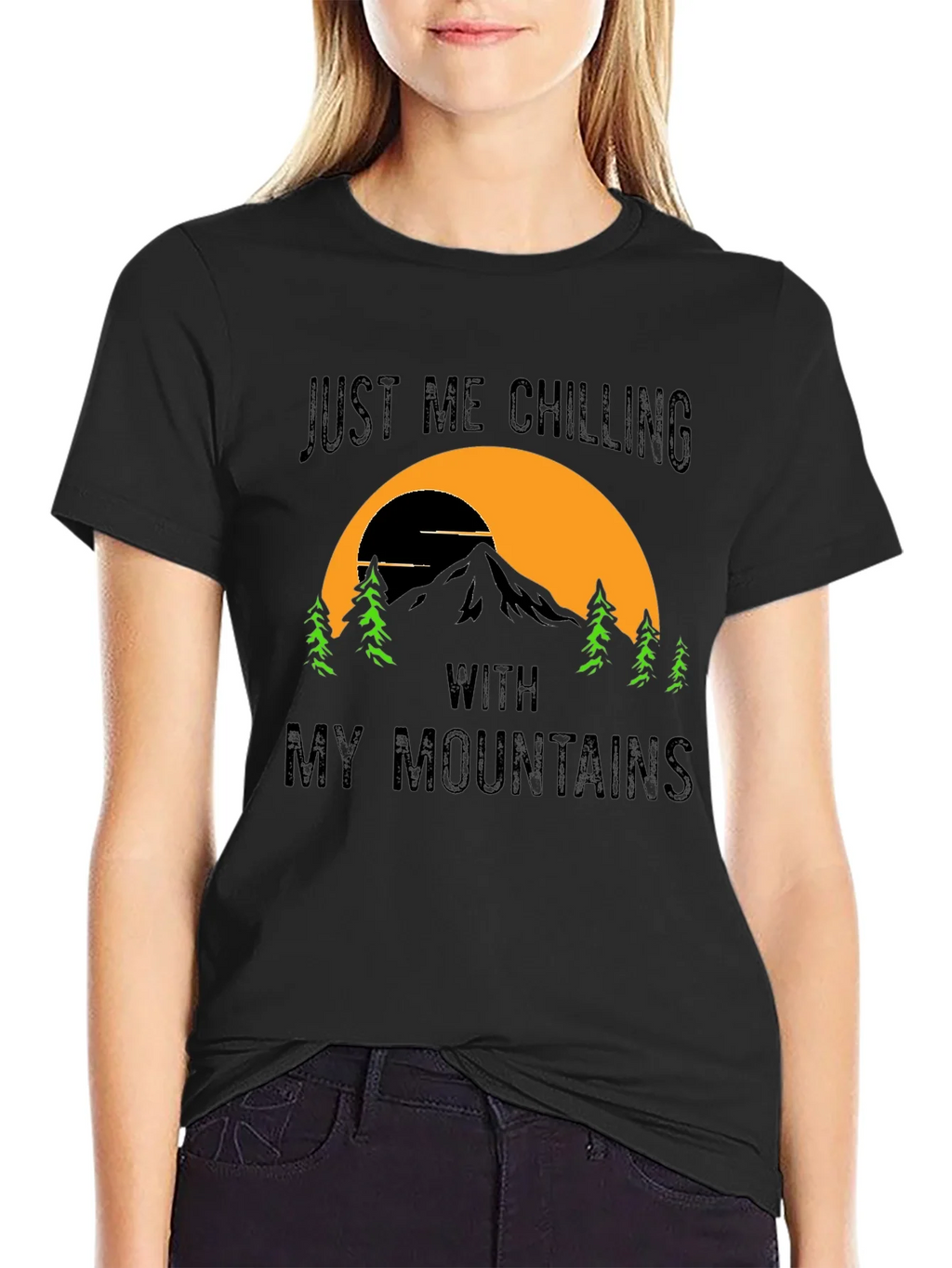 Chilling With My Mountains Graphic Tee product image 2