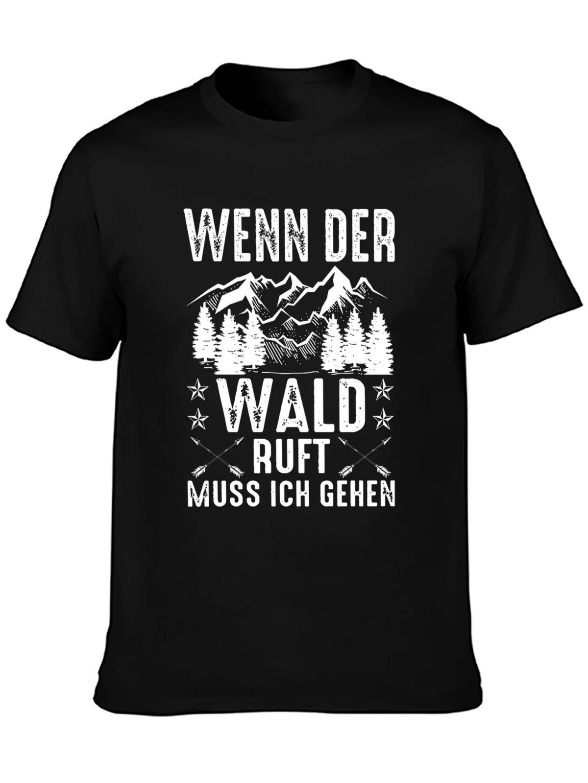 Wenn Der Wald Ruft Mens Black Graphic Tee product image 2