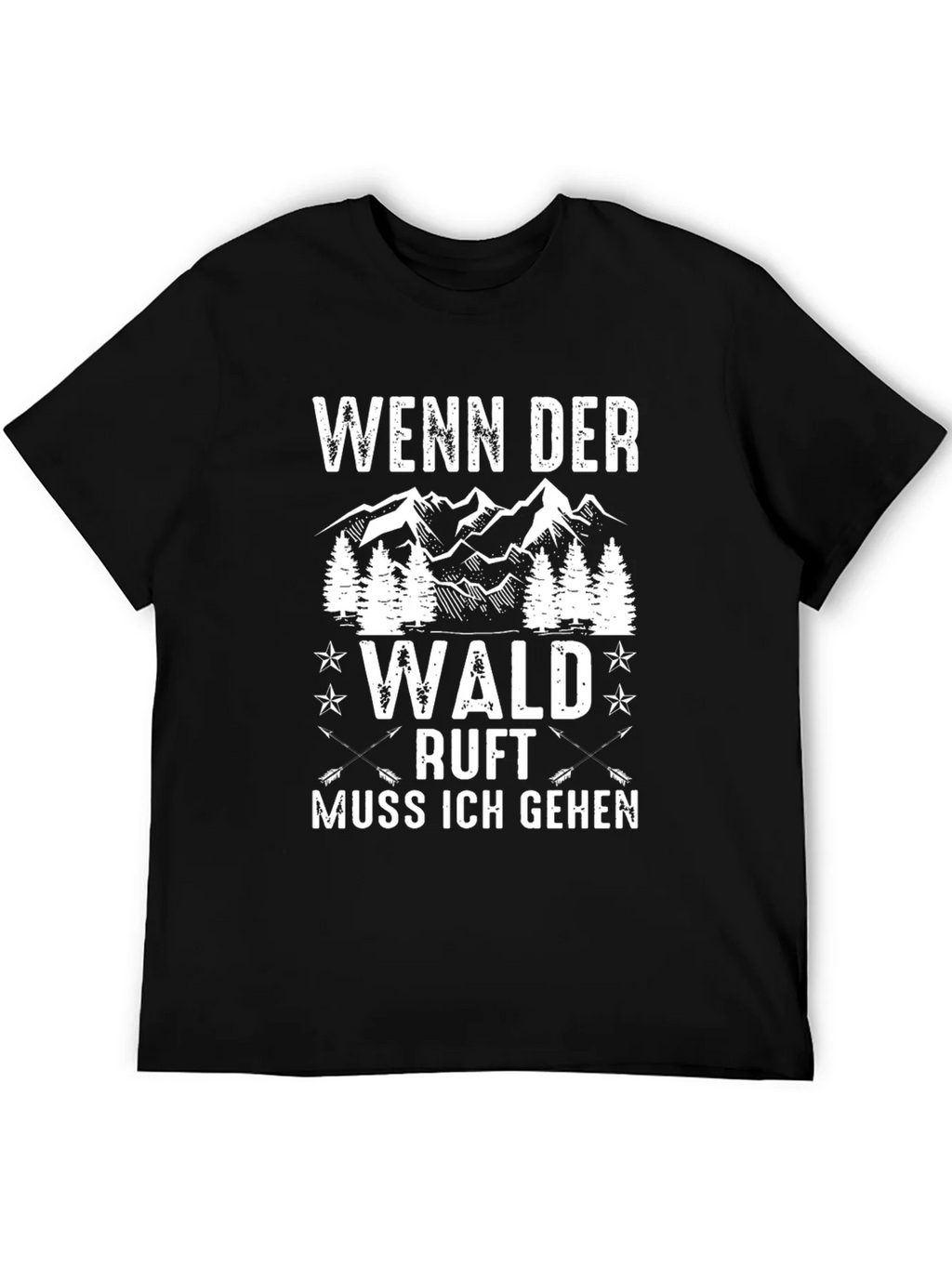 Wenn Der Wald Ruft Mens Black Graphic Tee product image 3