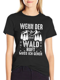 Wenn Der Wald Ruft Mens Black Graphic Tee product image 1