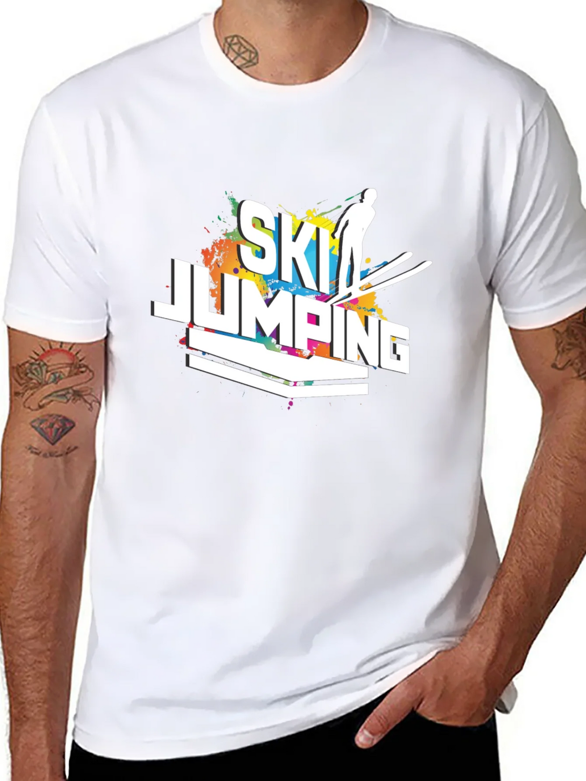 Ski Jumping Graphic Tee - Mens Black T-Shirt product image 7