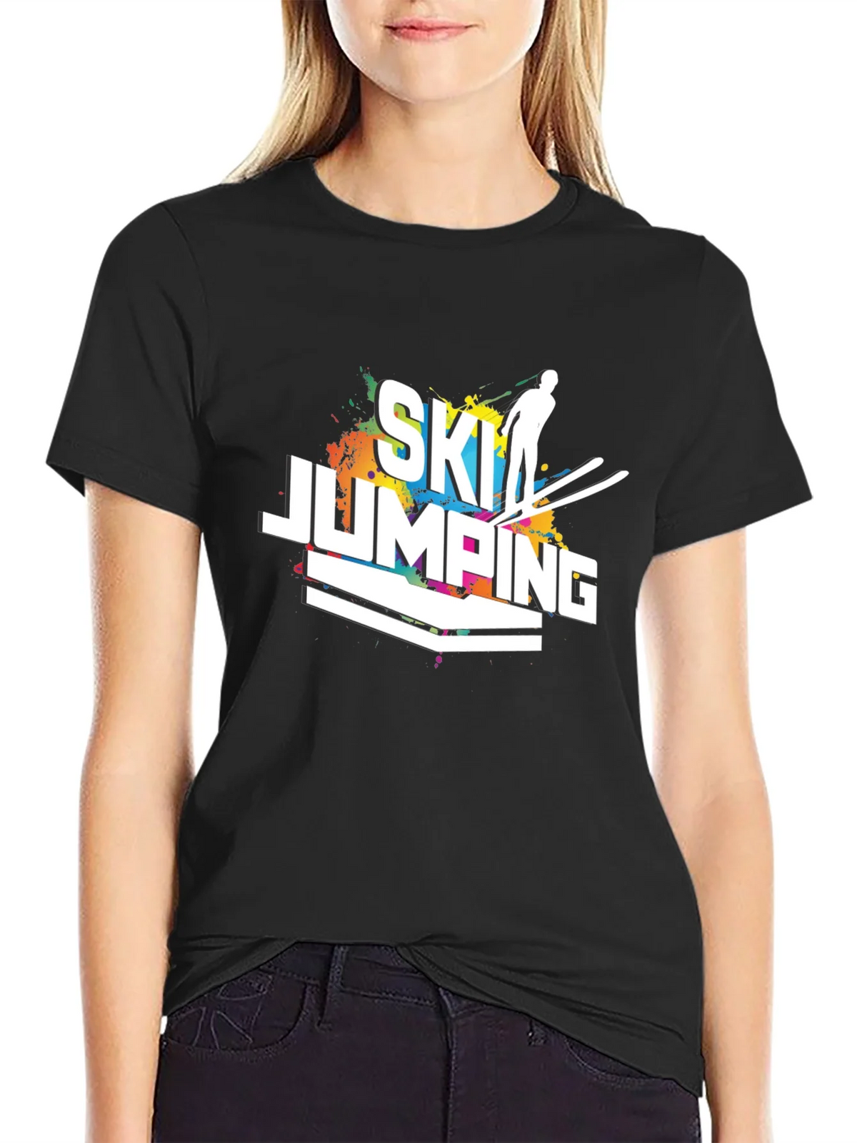 Ski Jumping Graphic Tee - Mens Black T-Shirt product image 2