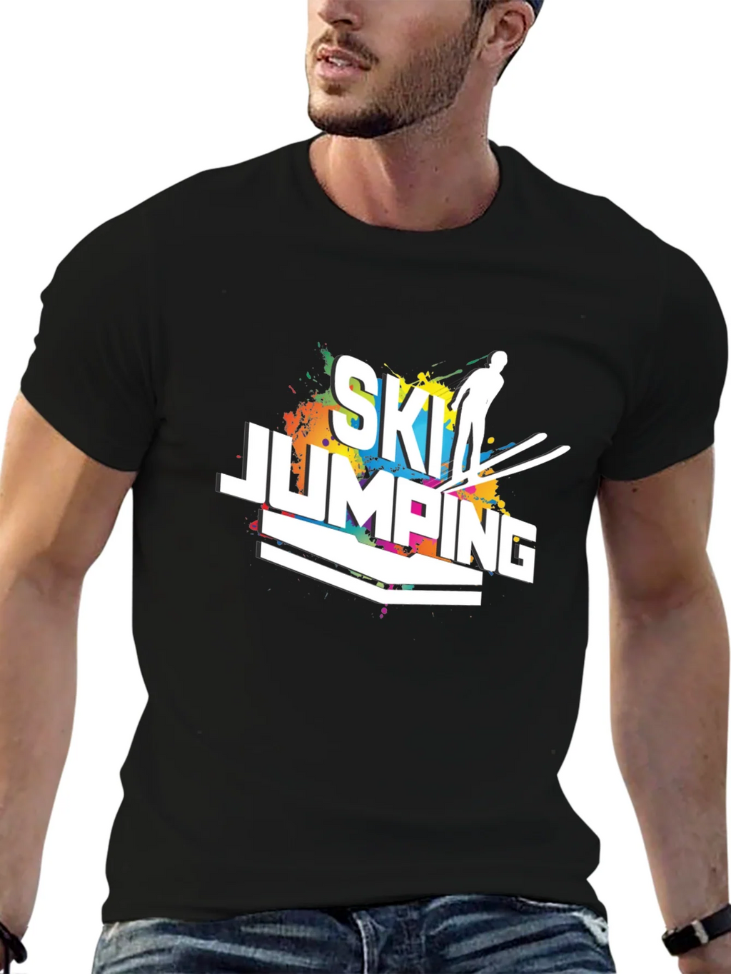 Ski Jumping Graphic Tee - Mens Black T-Shirt product image 6