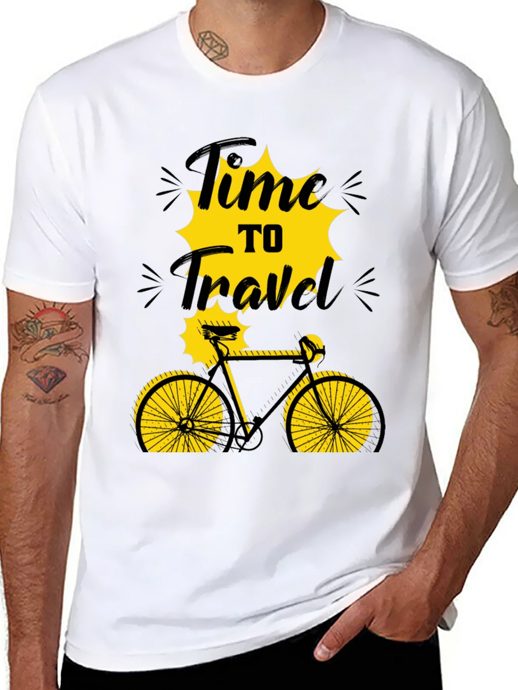 Time to Travel Bicycle Graphic Tee product image 7