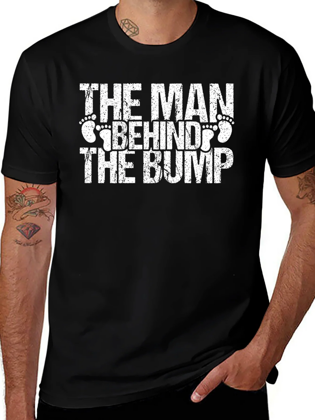 The Man Behind Bump Graphic Tee - Dad To Be Shirt product image 1