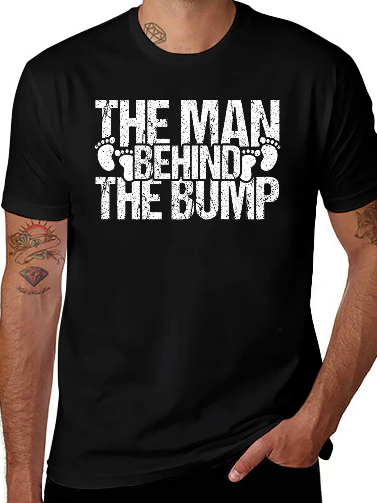 The Man Behind Bump Graphic Tee - Dad To Be Shirt product image 1