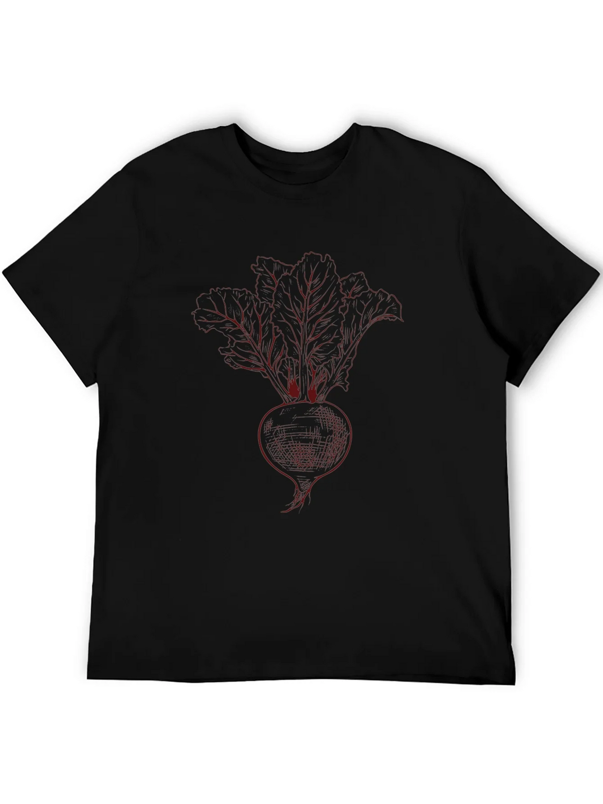 Beetroot Sketch Graphic Tee - Black Cotton T-Shirt product image 5
