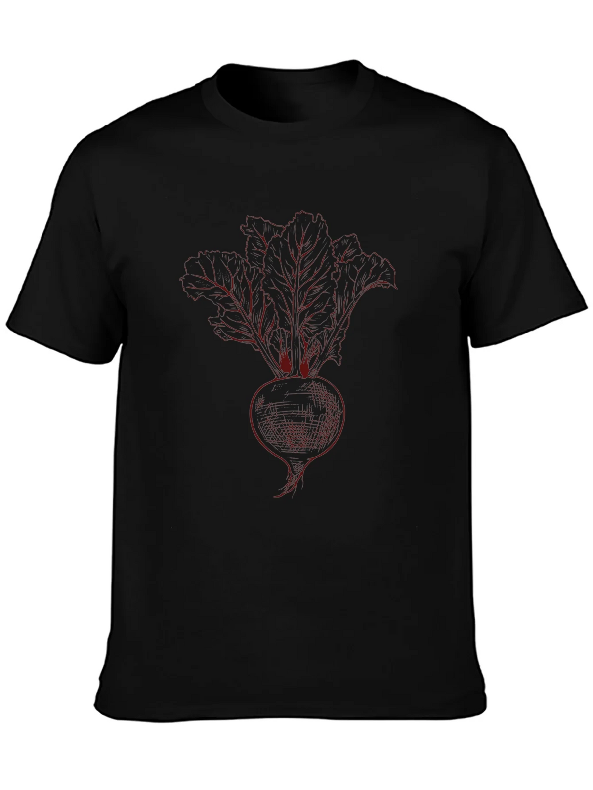 Beetroot Sketch Graphic Tee - Black Cotton T-Shirt product image 3