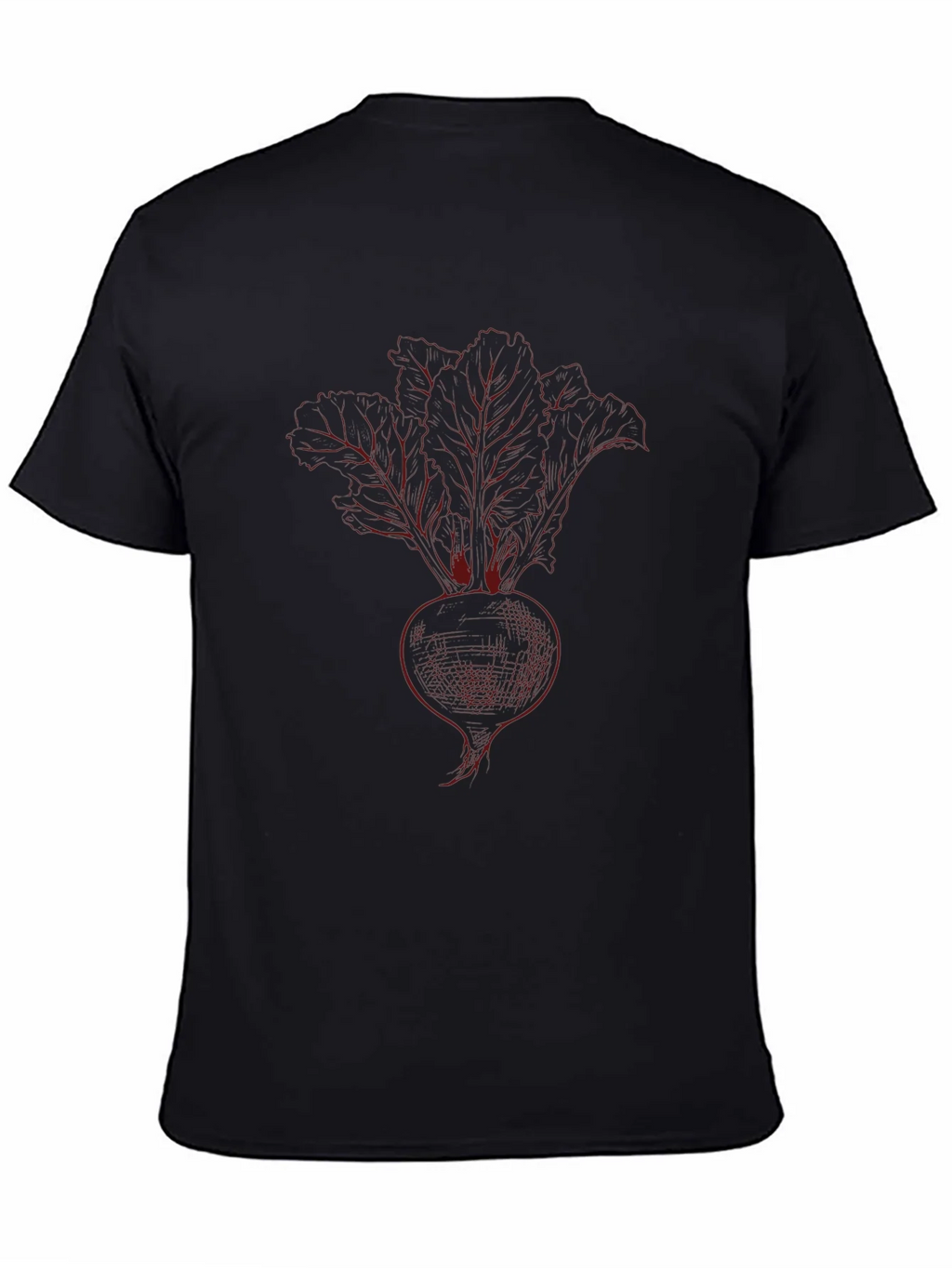 Beetroot Sketch Graphic Tee - Black Cotton T-Shirt product image 4