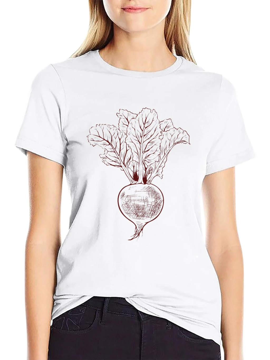 Beetroot Sketch Graphic Tee - Black Cotton T-Shirt product image 8