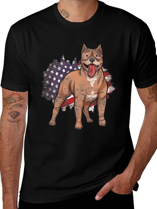 American Pitbull Dog Graphic Tee product image 1