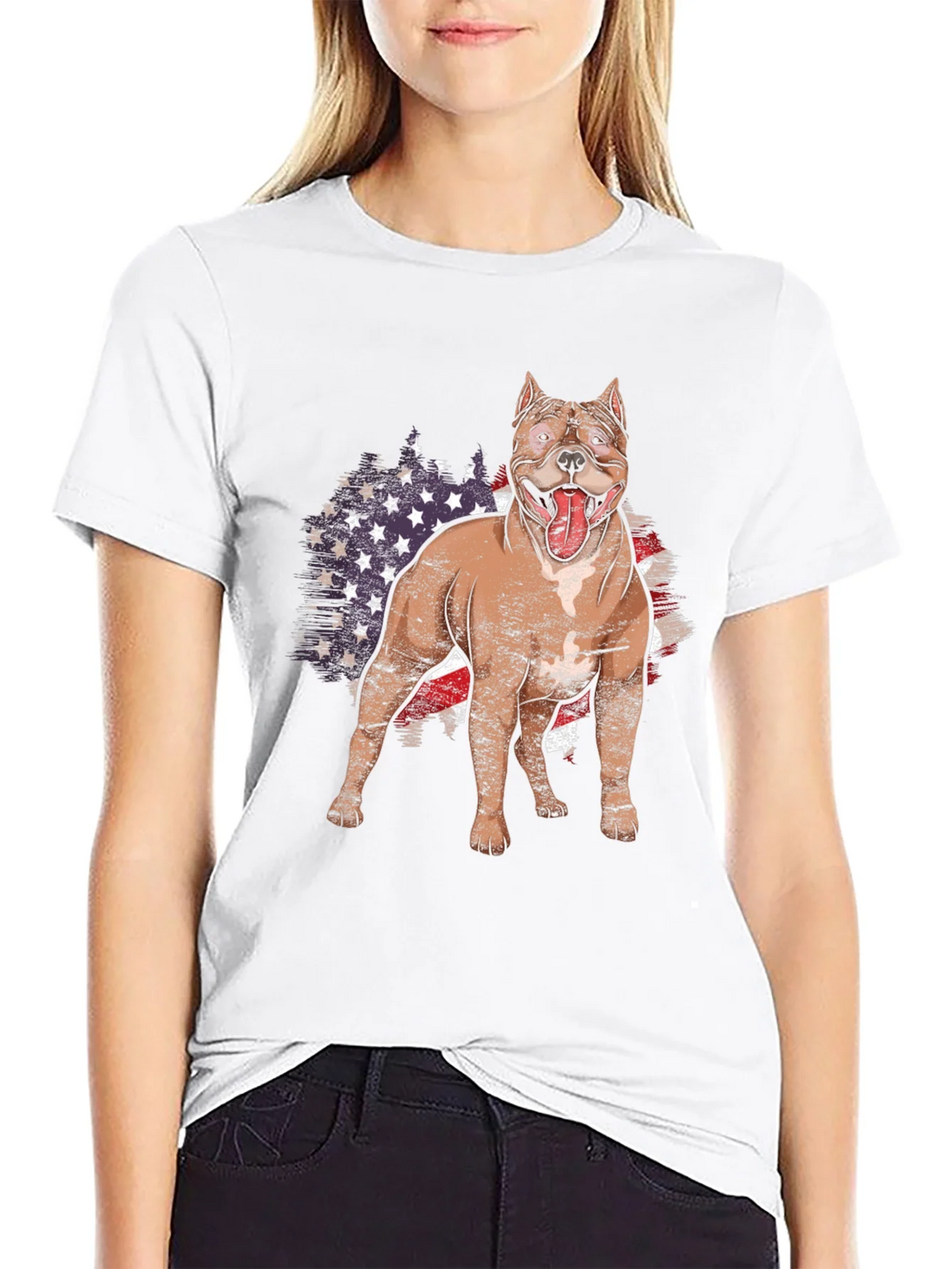 American Pitbull Dog Graphic Tee product image 8