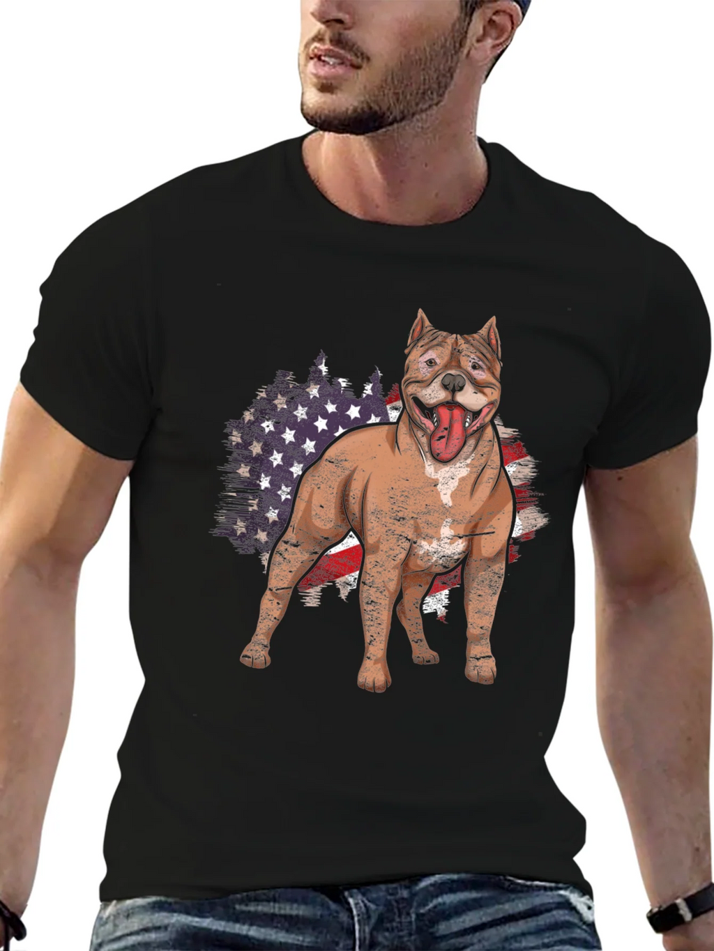 American Pitbull Dog Graphic Tee product image 6