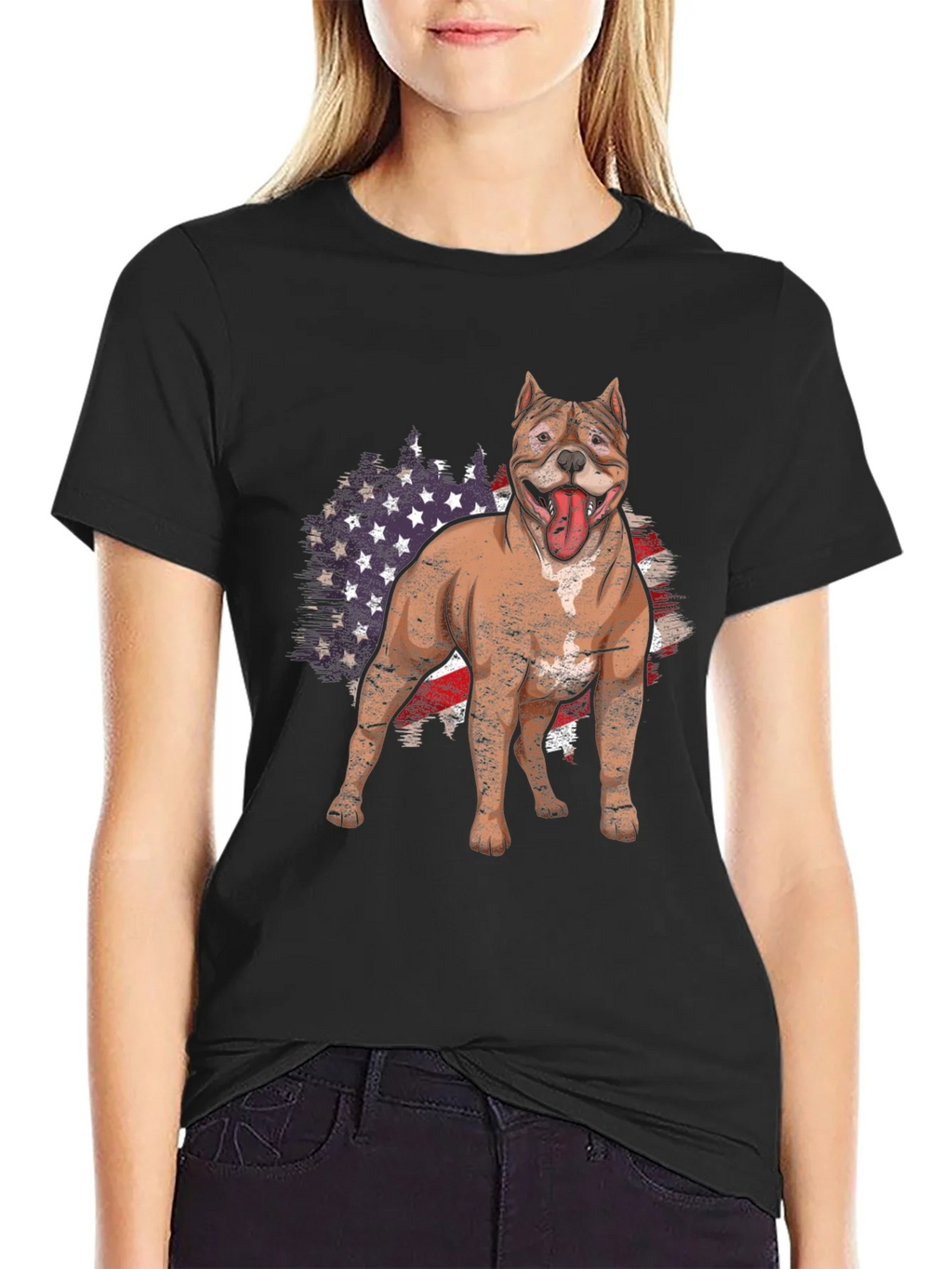 American Pitbull Dog Graphic Tee product image 2