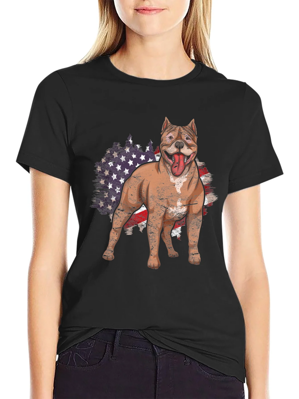American Pitbull Dog Graphic Tee product image 2