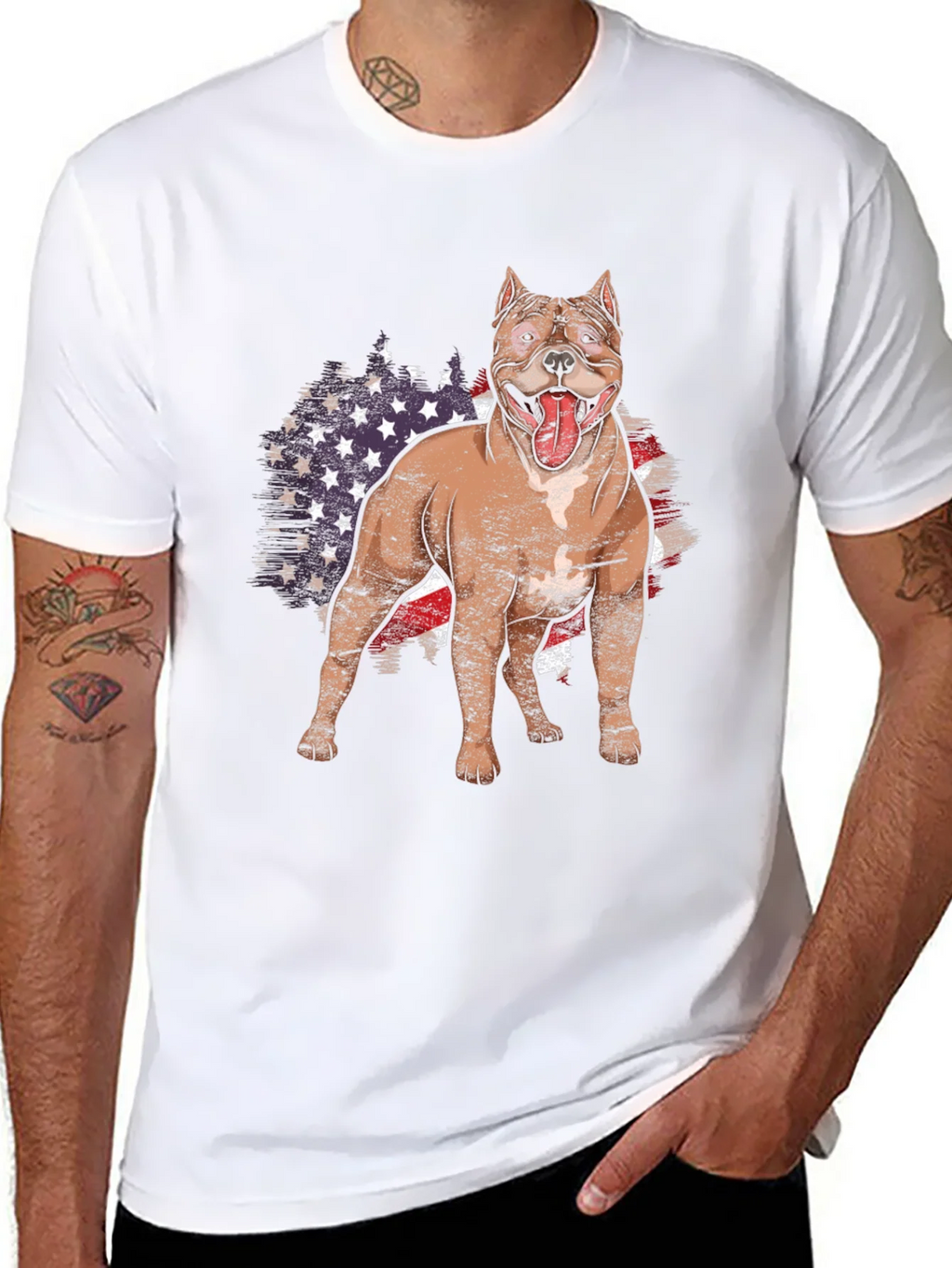 American Pitbull Dog Graphic Tee product image 7