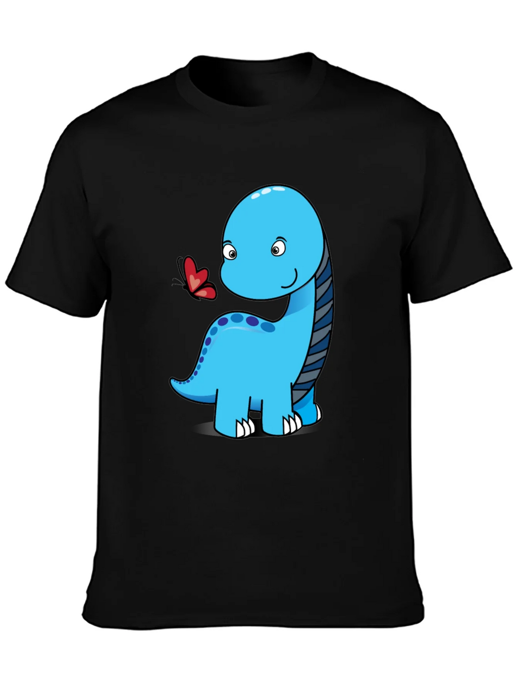 Cute Dinosaur Graphic Tee - Black Short Sleeve Shirt product image 3