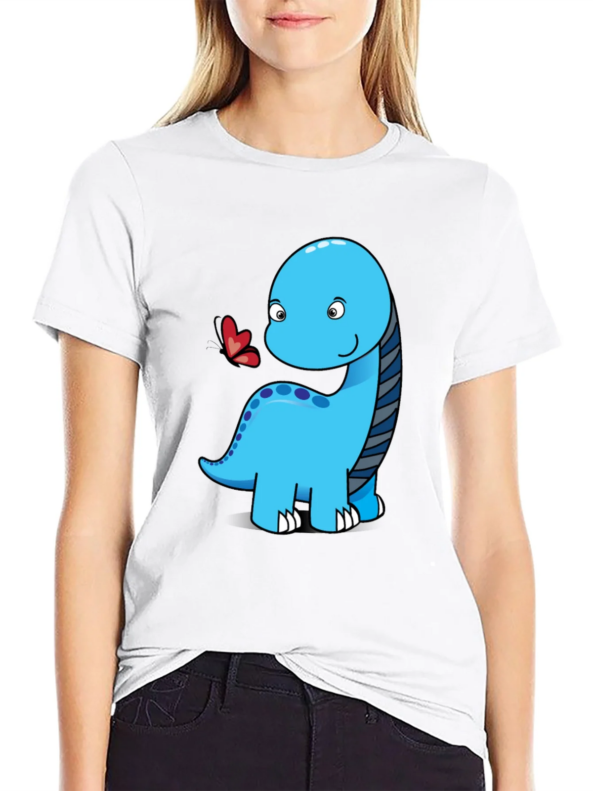 Cute Dinosaur Graphic Tee - Black Short Sleeve Shirt product image 8