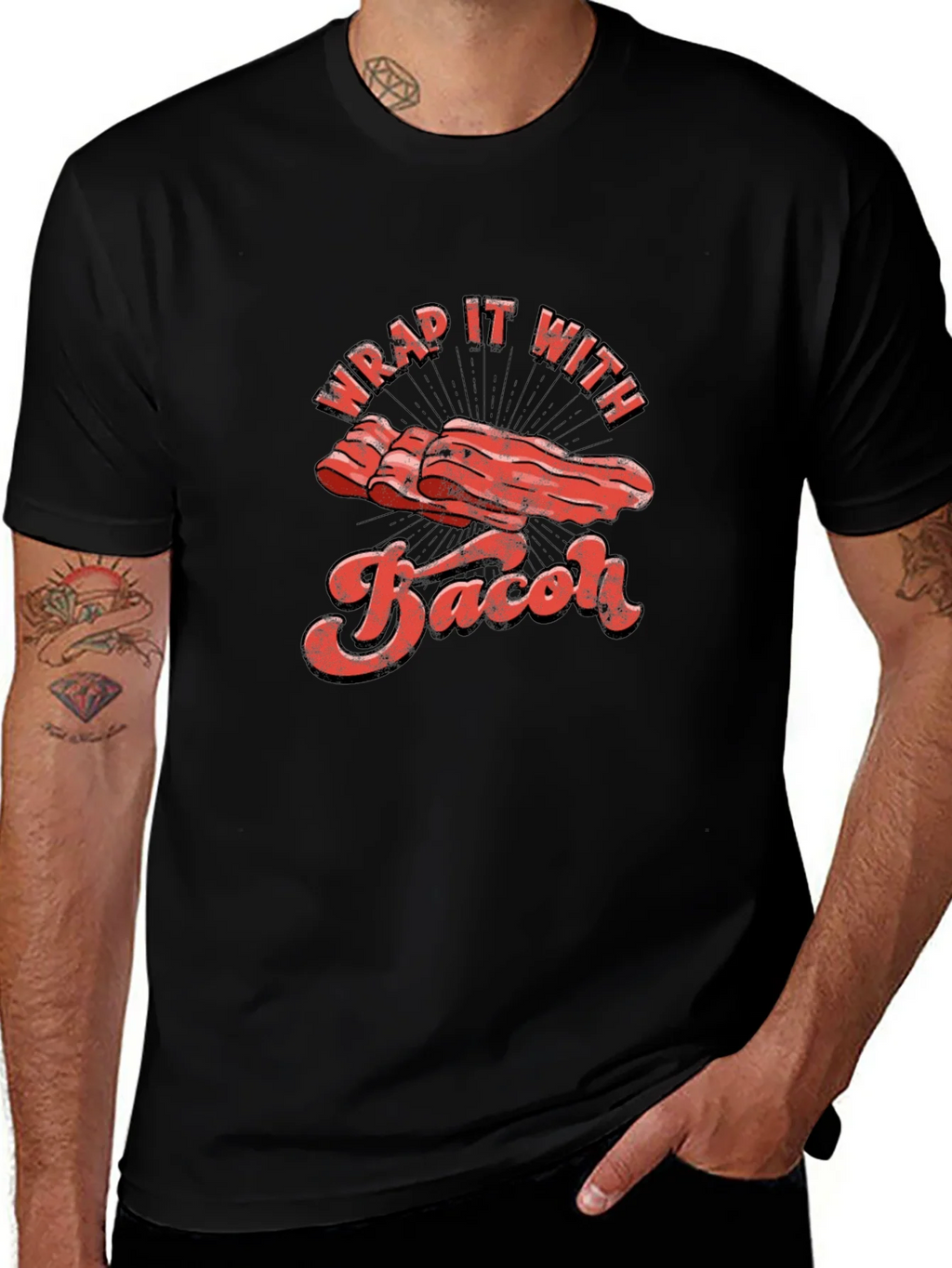 Wrap It With Bacon Graphic T-Shirt product image 1