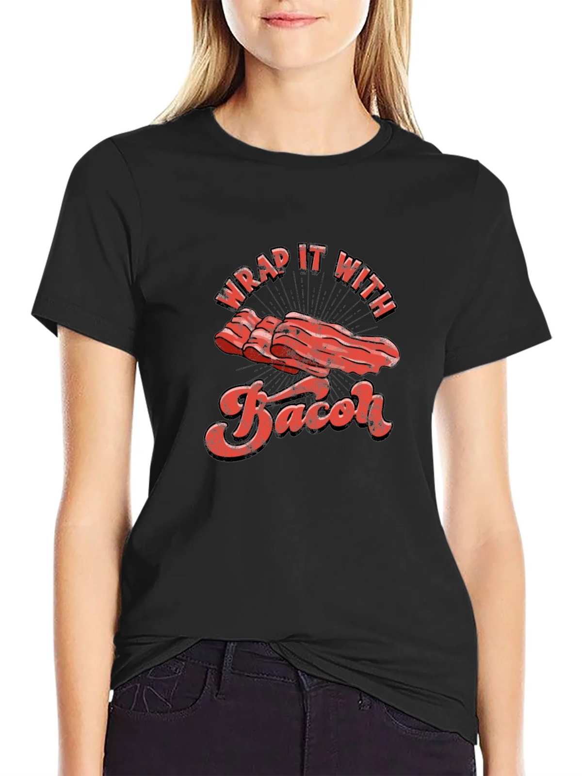 Wrap It With Bacon Graphic T-Shirt product image 2
