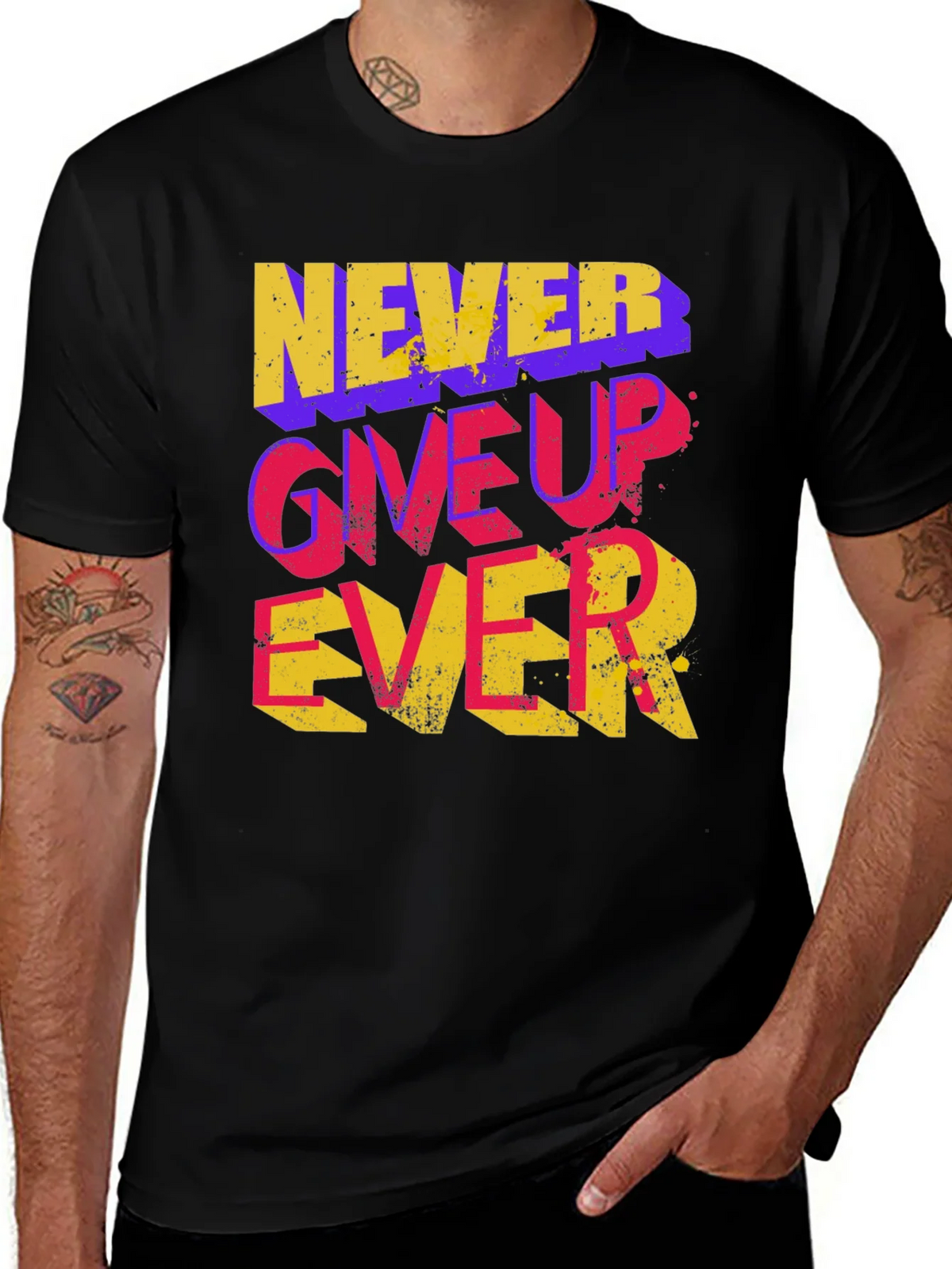 Never Give Up Ever Graphic Tee product image 1