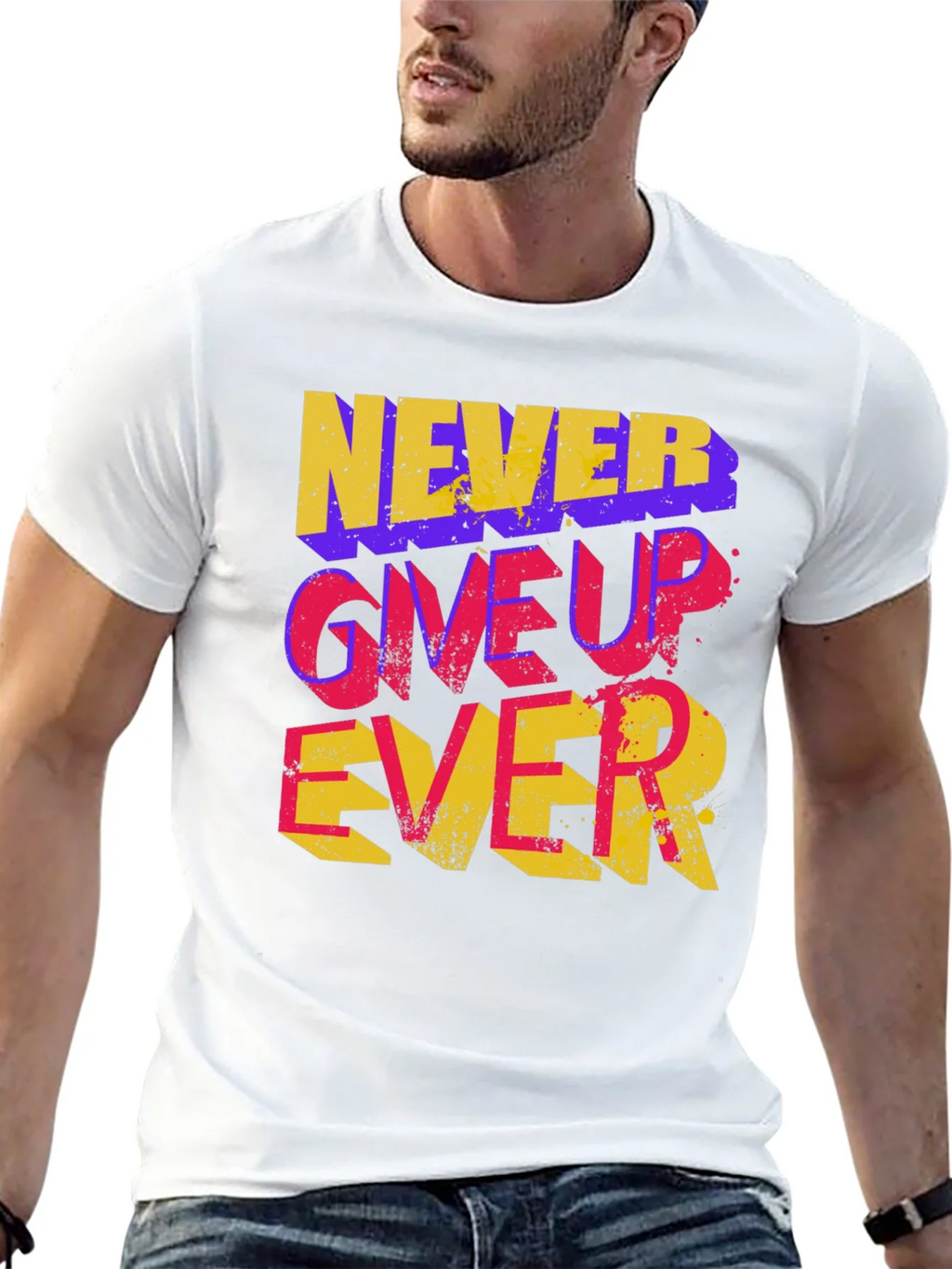 Never Give Up Ever Graphic Tee product image 12