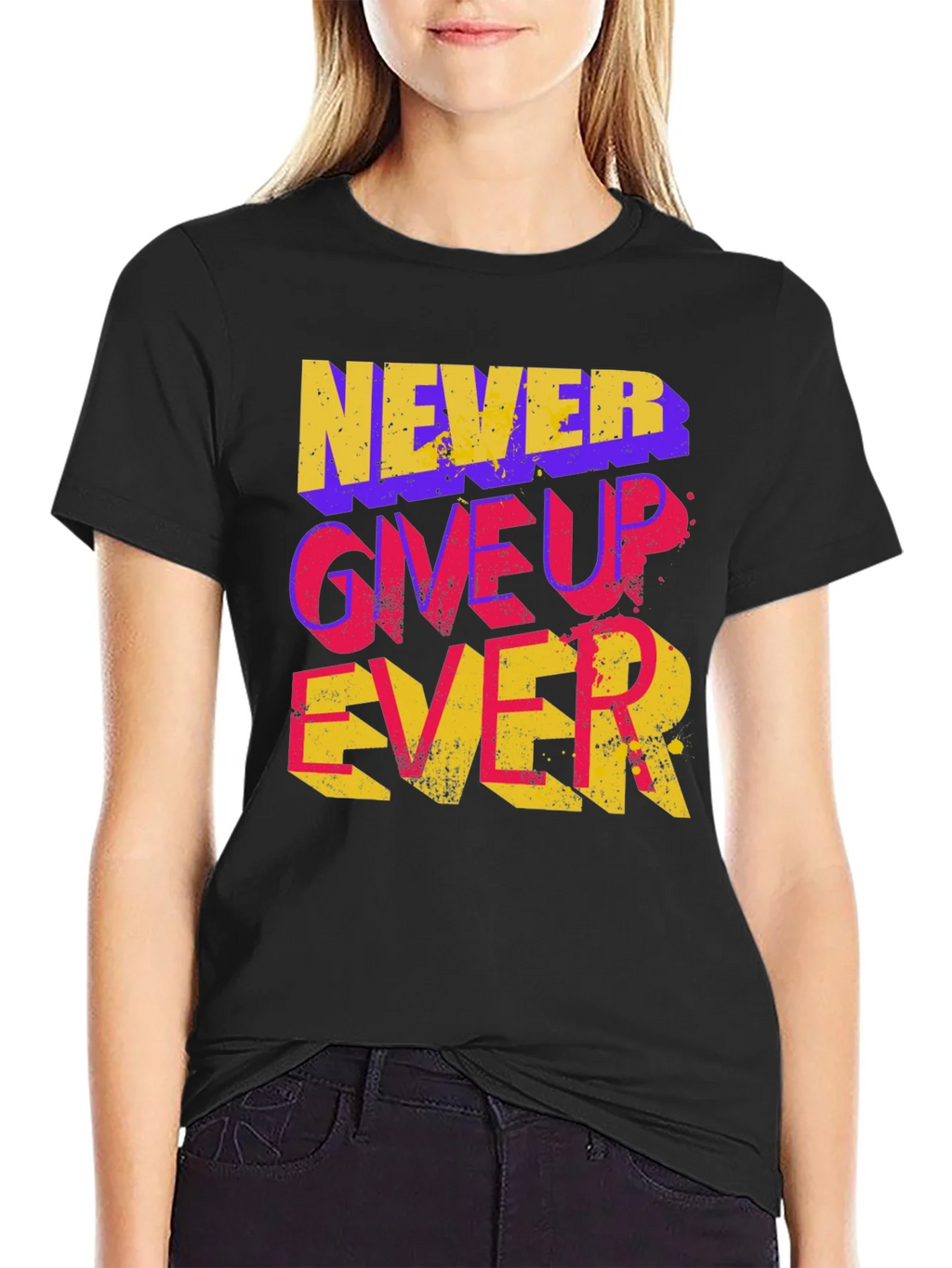 Never Give Up Ever Graphic Tee product image 2