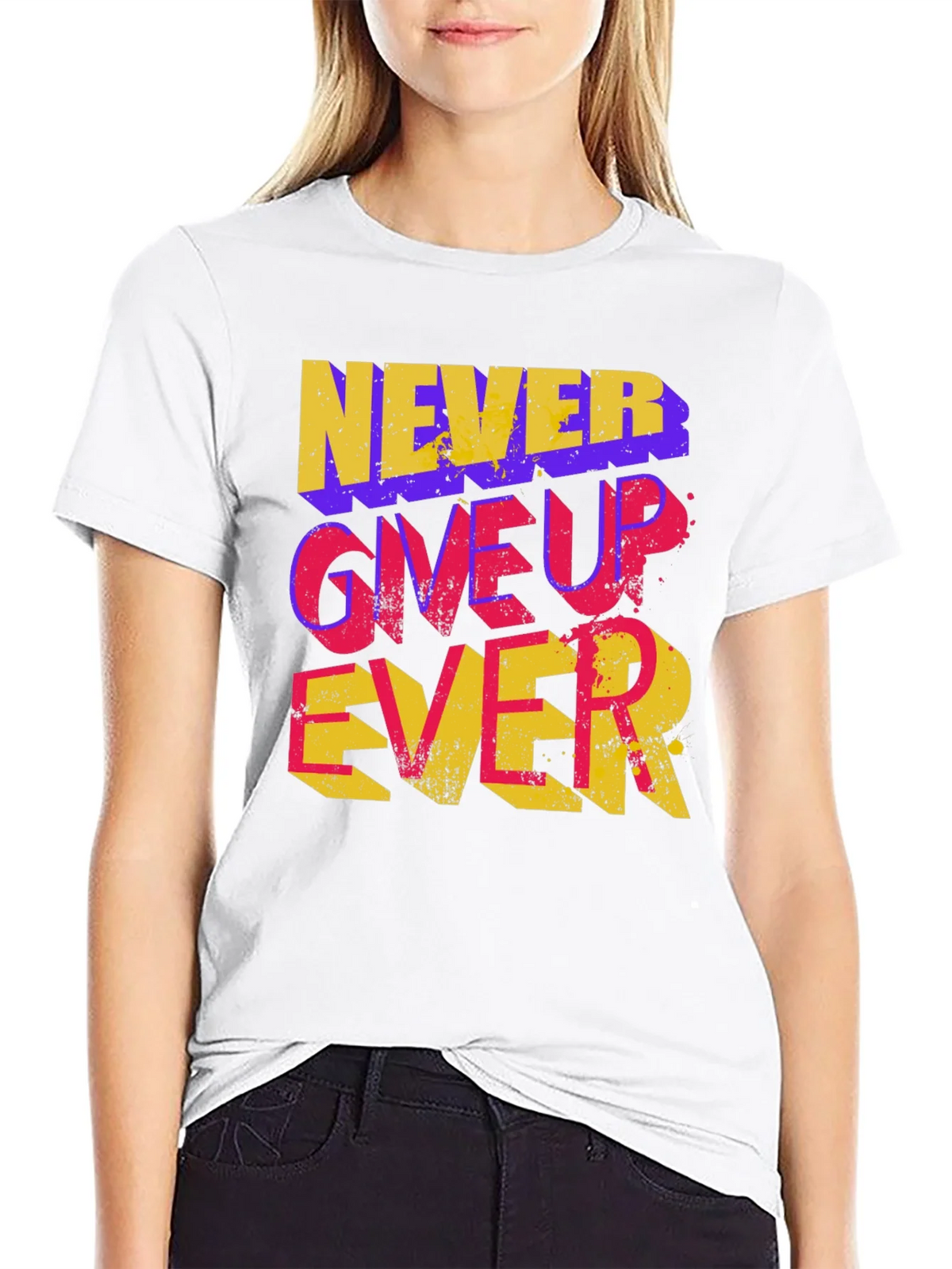 Never Give Up Ever Graphic Tee product image 8